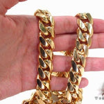 10k Yellow Gold Solid Miami Cuban Link Chain 30 Inches 15.5mm   63736 - Image 6