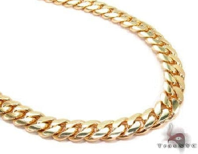 14k Yellow Gold Solid Miami Cuban  Link Chain 30 Inches 7mm   67411 - Image 1