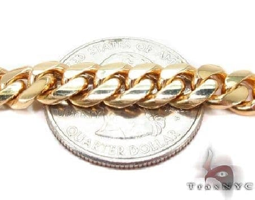 14k Yellow Gold Solid Miami Cuban  Link Chain 30 Inches 7mm   67411 - Image 3