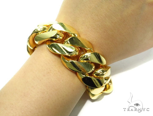 Miami Cuban Gold Bracelet 41125 - Image 5
