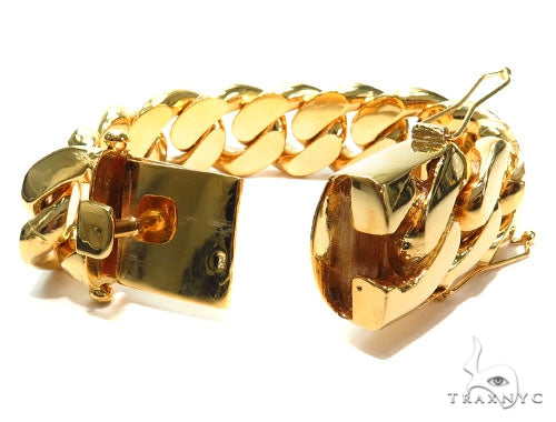 Miami Cuban Gold Bracelet 41126 - Image 3