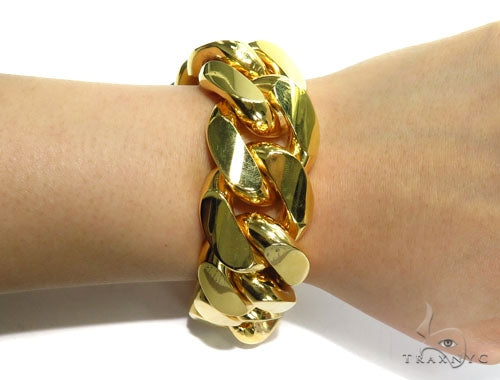 Miami Cuban Gold Bracelet 41126 - Image 6