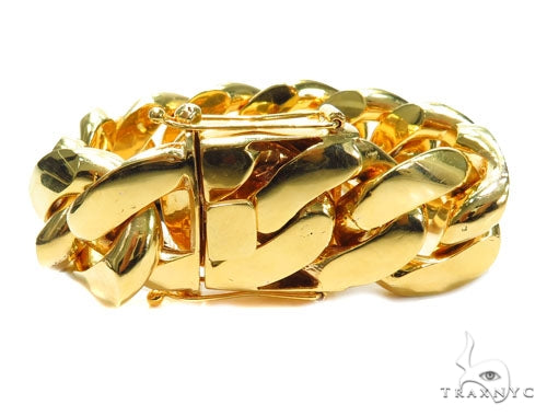 Miami Cuban Gold Bracelet 41127 - Image 2