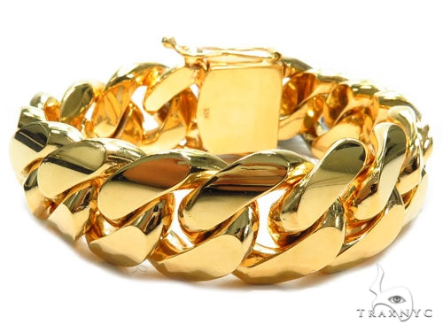 Miami Cuban Gold Bracelet 41128 - Image 1