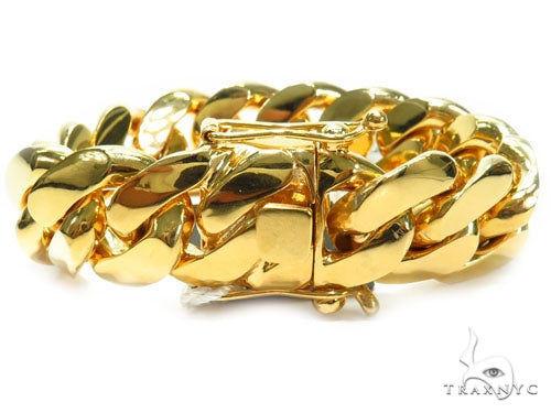 Miami Cuban Gold Bracelet 41128 - Image 2