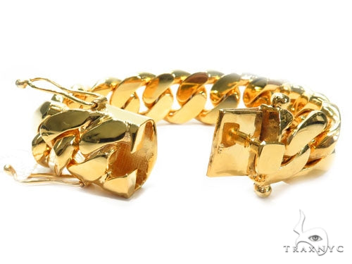 Miami Cuban Gold Bracelet 41128 - Image 3