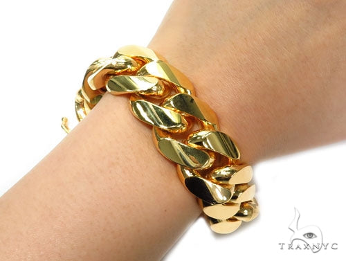 Miami Cuban Gold Bracelet 41128 - Image 5
