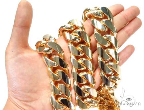 Miami Cuban Gold Chain 35 Inches 25mm   42379 - Image 4