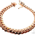 Miami Cuban Link 14K Rose Gold Bracelet 64619 - Image 1