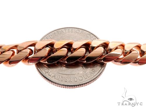 Miami Cuban Link 14K Rose Gold Bracelet 64619 - Image 2
