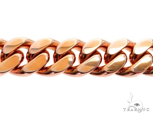 Miami Cuban Link 14K Rose Gold Bracelet 64619 - Image 4
