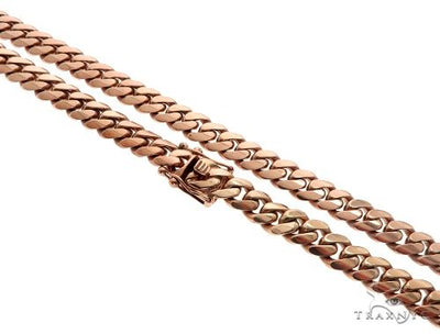 Miami Cuban Link 14K Rose Gold Chain 28 Inches 10mm   64620 - Image 1