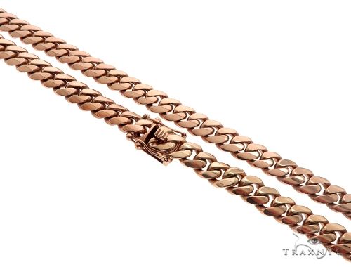 Miami Cuban Link 14K Rose Gold Chain 28 Inches 10mm   64620 - Image 1