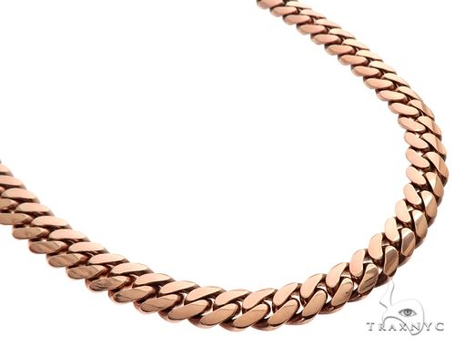 Miami Cuban Link 14K Rose Gold Chain 28 Inches 10mm   64620 - Image 2