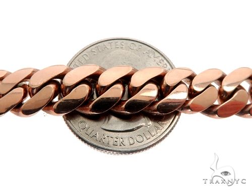 Miami Cuban Link 14K Rose Gold Chain 28 Inches 10mm   64620 - Image 3