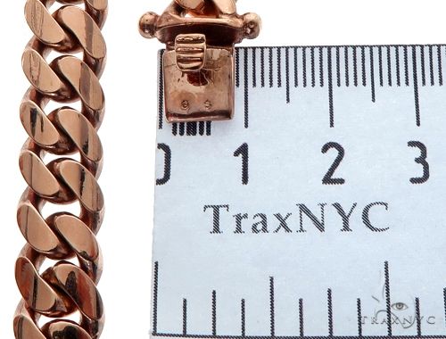 Miami Cuban Link 14K Rose Gold Chain 28 Inches 10mm   64620 - Image 6