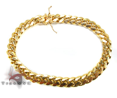 Miami Cuban Link Bracelet 7 Inches 10 mm   32490 - Image 1