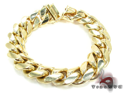 Miami Cuban Link Bracelet 7 Inches 14mm   32470 - Image 1