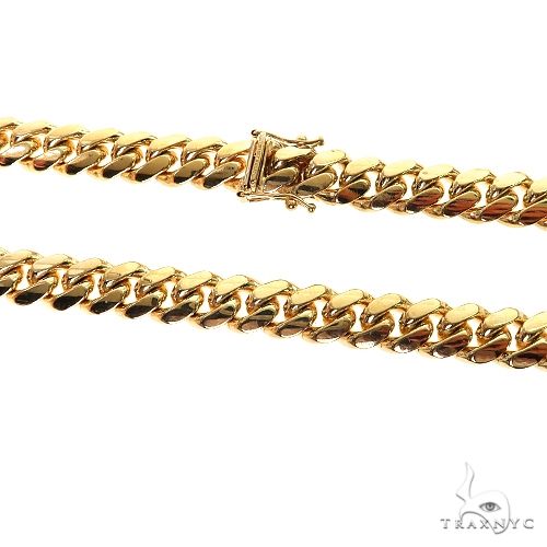 14k Yellow Gold Solid Miami Cuban Link Chain 8mm 24 Inches   32399 - Image 3