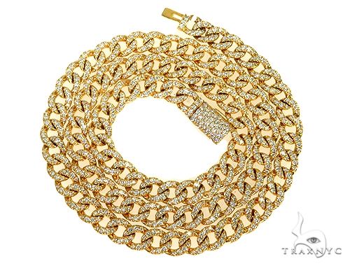 Cuban Curb Link Diamond Chain 24 Inches 8mm   66051 - Image 4