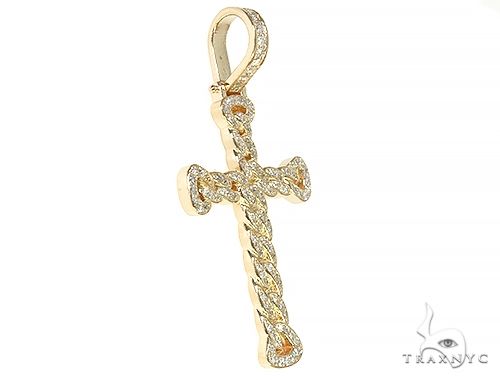 Miami Cuban Link Diamond Cross Crucifix 58595 - Image 2
