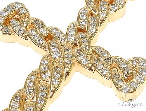 Miami Cuban Link Diamond Cross Crucifix 58595 - Image 4