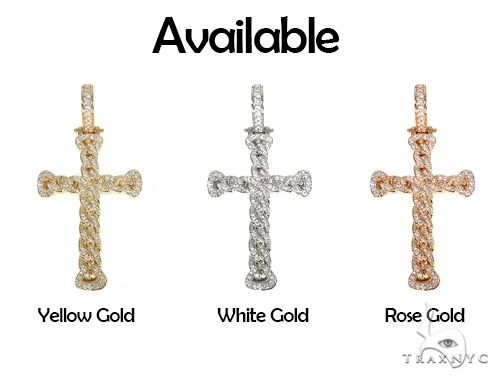 Miami Cuban Link Diamond Cross Crucifix 58595 - Image 5