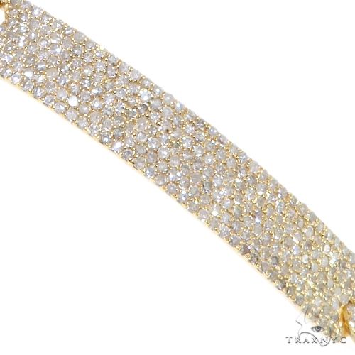 Micro Pave Diamond Plate Miami Cuban Links Iced Out Bracelet 7 Inches 68136 - Image 3