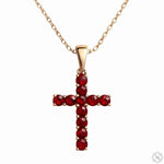 Mini Blood Red Sapphire Cross Set 67667 - Image 1