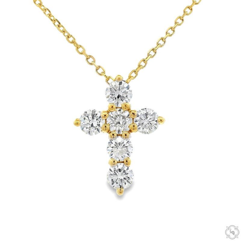 Mini Diamond Cross Necklace 70748 - Image 1