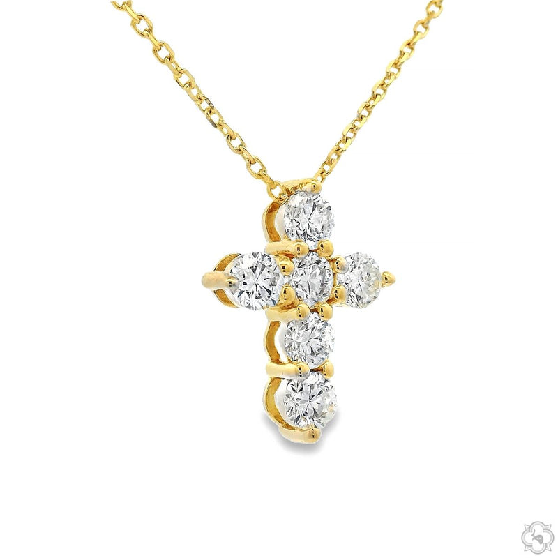 Mini Diamond Cross Necklace 70748 - Image 2
