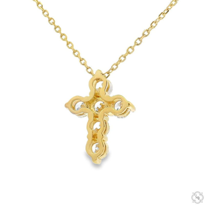 Mini Diamond Cross Necklace 70748 - Image 4