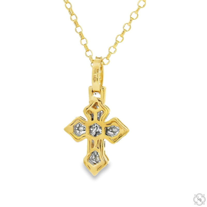 Mini Diamond Cross Pendant Set 70873 - Image 4