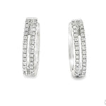 Mini Diamond Double Row Huggie Hoops 70699 - Image 1