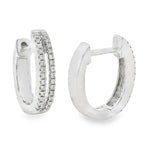 Mini Diamond Double Row Huggie Hoops 70699 - Image 3