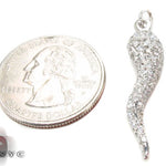 Mini Diamond Italian Horn Pendant 30609 - Image 6