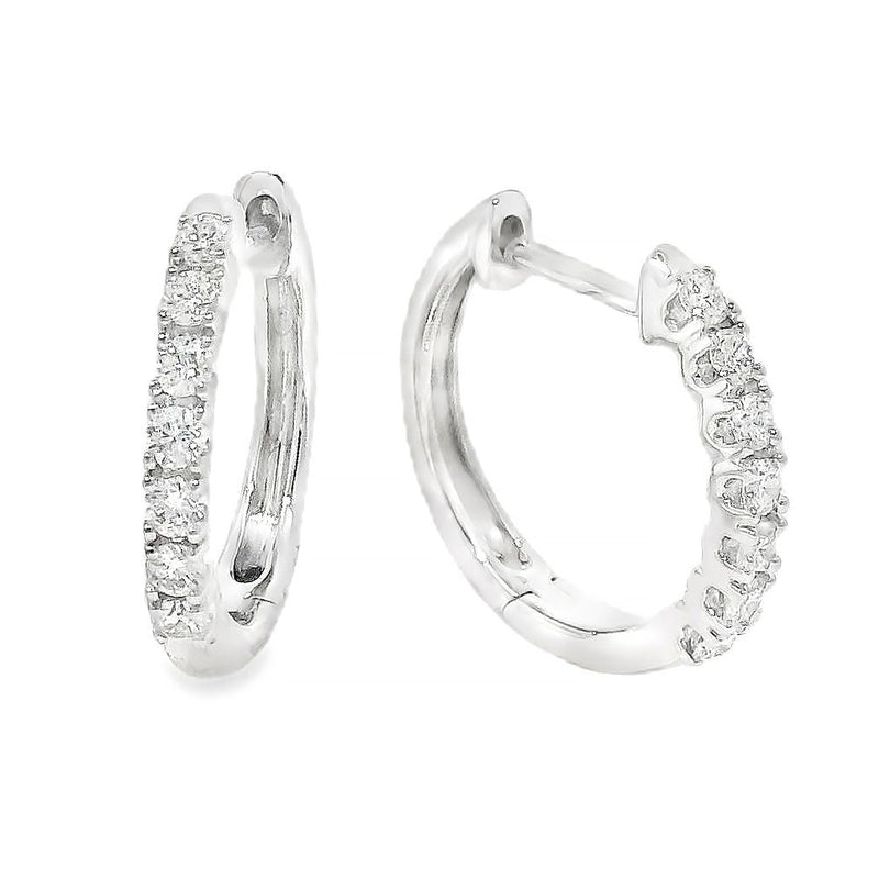 Mini Diamond Huggie Hoops 70705 - Image 2