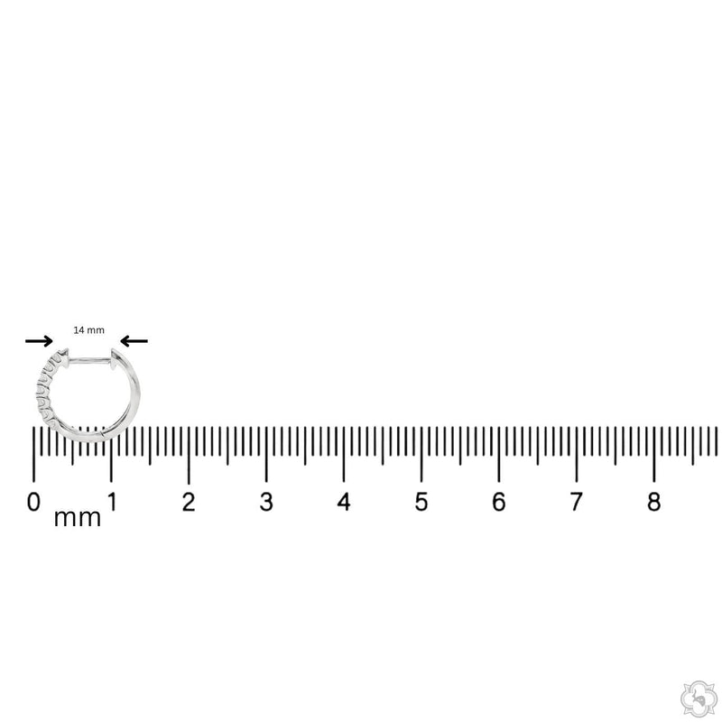 Mini Diamond Huggie Hoops 70705 - Image 4