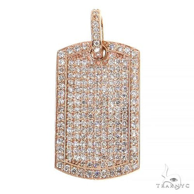 Mini Dog Tag Diamond Pendant 68453 - Image 1