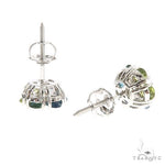 Mini Earth Sapphire Flower Earrings 67049 - Image 3