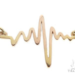 Mini Heartbeat Pendant Necklace in 14k Yellow Gold 64904 - Image 1