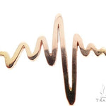 Mini Heartbeat Pendant Necklace in 14k Yellow Gold 64904 - Image 3