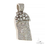 Mini Jesus Head Diamonds on The Crown Pendant 67979 - Image 2
