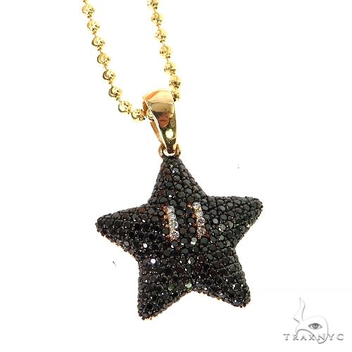Mini Mario Star Black Diamond Pendant Set 68541 - Image 2