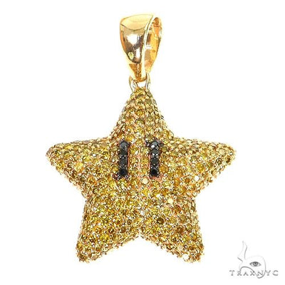 Mini Mario Star Yellow Diamond Pendant 68223 - Image 1