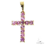 Mini Pink Sapphire Cross 68294 - Image 1