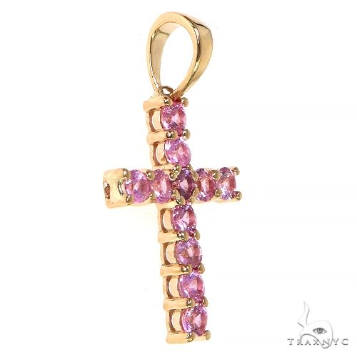 Mini Pink Sapphire Cross 68294 - Image 2