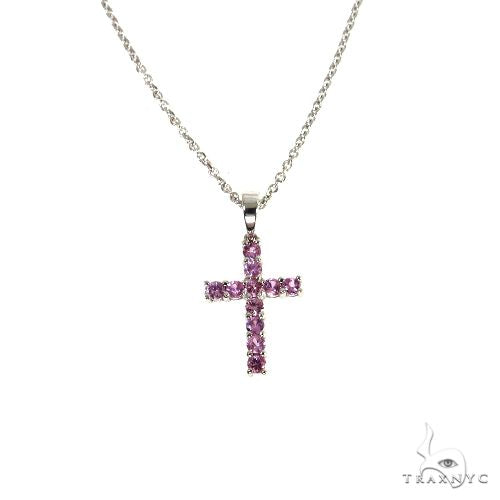 Mini Pink Sapphire Cross Set 67668 - Image 1