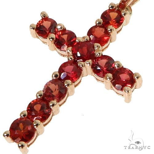 Mini Blood Red Sapphire Cross Set 67667 - Image 3