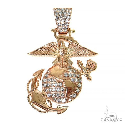 Mini US Marines Logo Diamond Pendant 68468 - Image 1